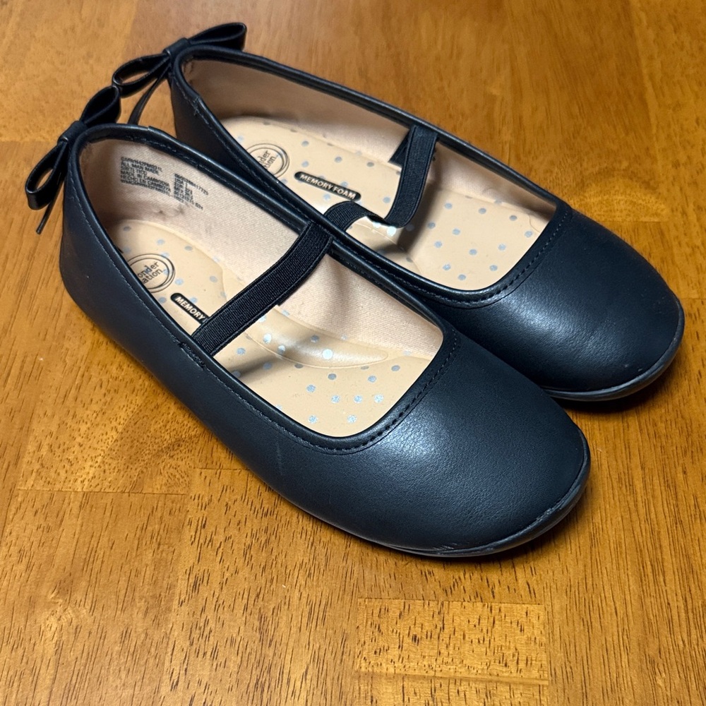 Wonder Nation Black Kids Dress Shoes